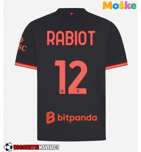 Moške Nogometnih dresov AC Milan Adrien Rabiot #12 Tretji 2026-27 Kratki rokavi Moške Nogometnih dresov AC Milan Adrien Rabiot #12 Tretji 2026-27 Kratki rokavi